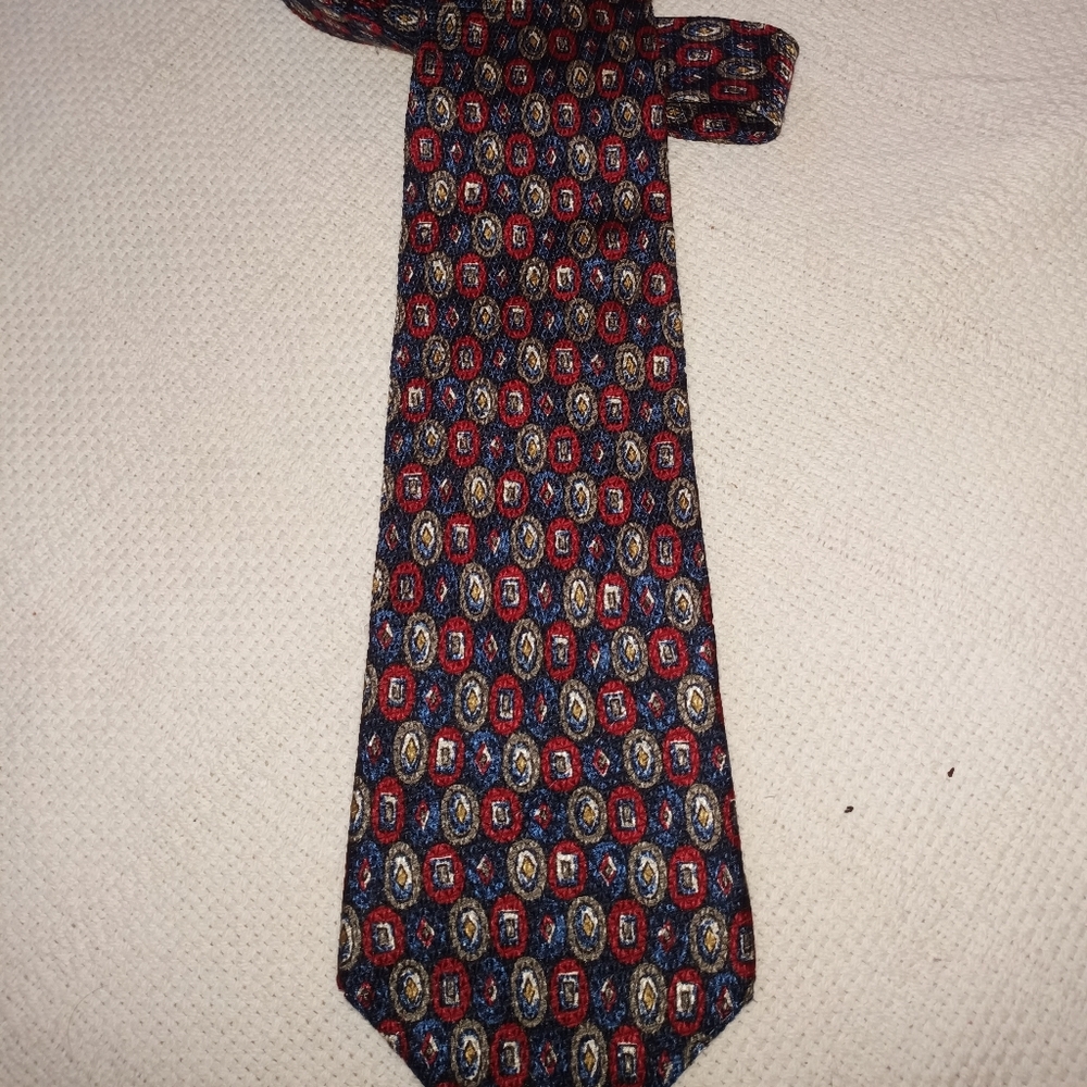 made in Italy silk neck tie VILLA BUGATTI